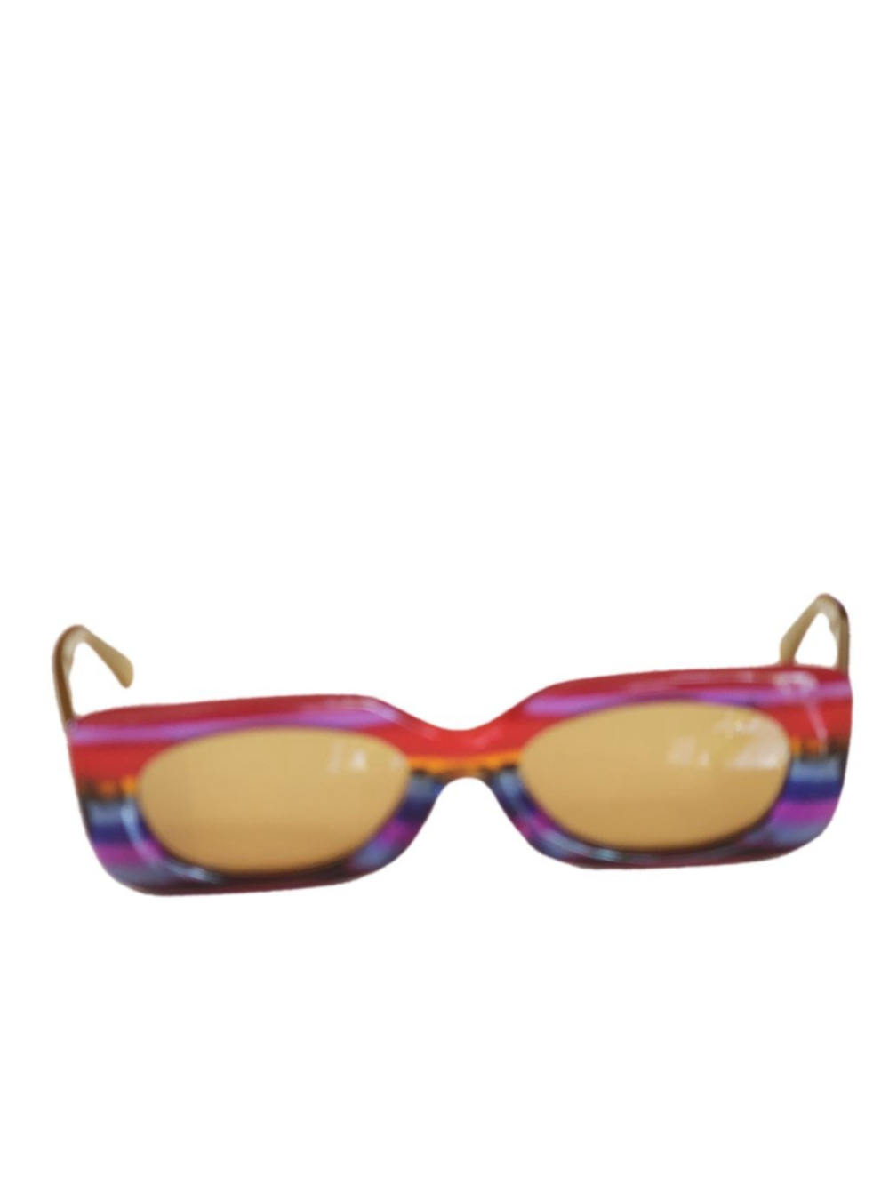 CRAP EYEWEAR NEW The Supa Phreek Rainbow Rectangular Sunglasses Red Purple - Picture 4 of 10